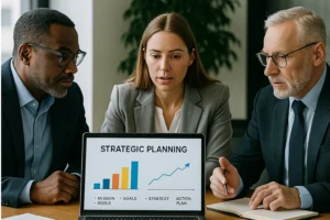 Hero for blog post on how business & strategic planning creates success for nonprofits and healthcare organizations